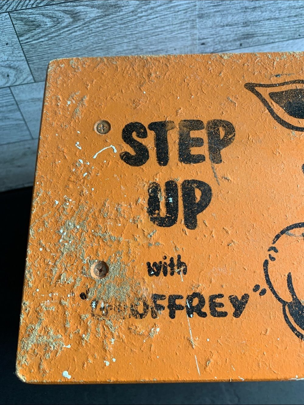 Vintage Toys R Us Geoffrey Giraffe Kids Wooden Bathroom Step Stool - Picture 2 of 11